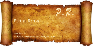 Putz Rita névjegykártya